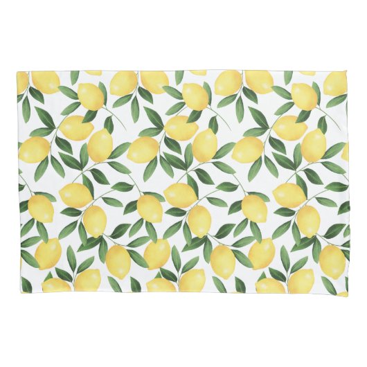 HOUSSE D'OREILLERS WATERCOLOR LEMONS (devant)