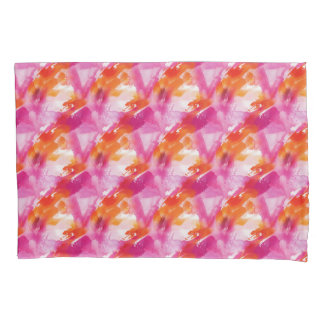 Housse D'oreillers Watercolor Pink Orange Abstract