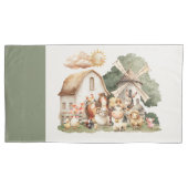 Housse D'oreillers Watercolor Whimsical Farm Animals (devant-gauche)