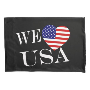 Housse D'oreillers We Heartflag USA wt pct