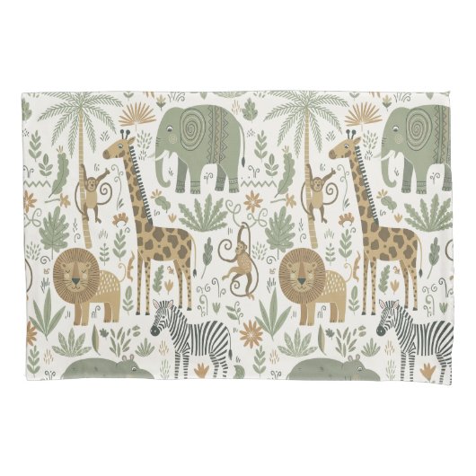 Housse D'oreillers Whimsical African Animals Pattern ID1263 (devant)