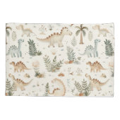 Housse D'oreillers Whimsical Boho Jungle Dinosaur Motif (Dos)