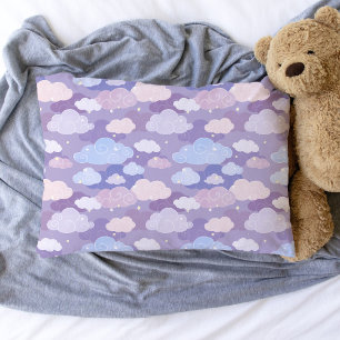 Housse D'oreillers Whimsical Pastel Clouds et étoiles Motif
