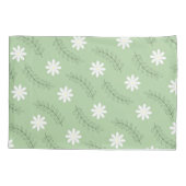 Housse D'oreillers Whimsical Sage Green Floral Retro, Gai (Dos)