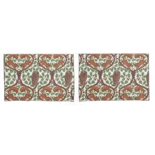 Housse D'oreillers Whispers/Chouettes et écureuils des bois dans le c