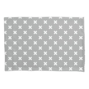 Housse D'oreillers White cross stitches