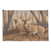Housse D'oreillers White Deer Buck & Doe Automne Maple Woods (Dos-Droit)
