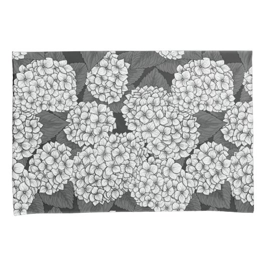 Housse D'oreillers White hydrangea (devant-Droit)