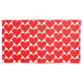 Housse D'oreillers White Red Hearts Pattern (devant-gauche)