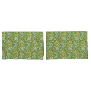 Housse D'oreillers William Morris Fleurs Vintages Floral Vert rose