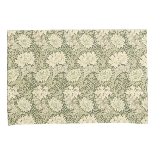 Housse D'oreillers William Morris' Floral Elegance Gold & Green (devant-Droit)