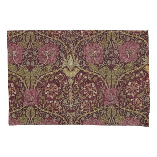 Housse D'oreillers William Morris, Honeysuckle, floral. (devant)