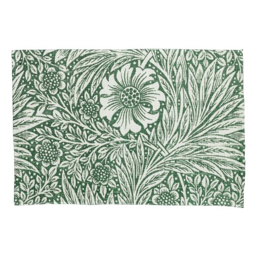 Housse D'oreillers william morris marigold fleurs vertes (devant)