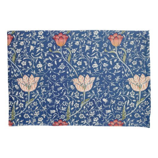Housse D'oreillers William Morris Medway Floral bleu (devant)