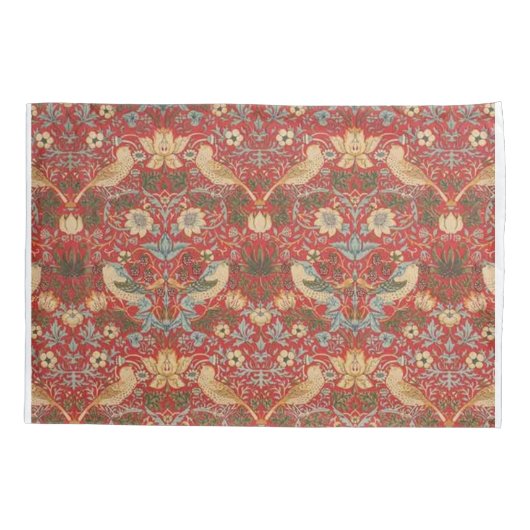 Housse D'oreillers William Morris Red Strawberry Thief (Dos)