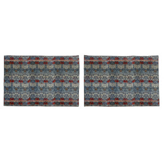 Housse D'oreillers William Morris Vintage Rouge Floral Tulip et Rose