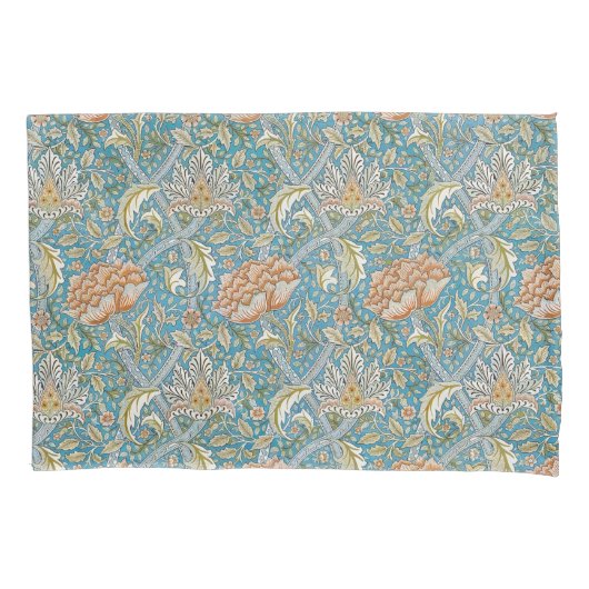 Housse D'oreillers William Morris Windrush Floral Pattern Blue (devant)