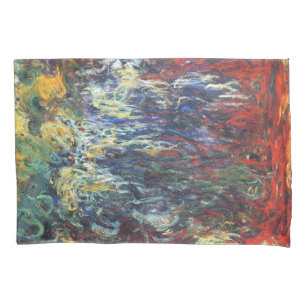 Housse D'oreillers Willow pleuvoir à Giverny (par Claude Monet)