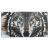 Housse D'oreillers Wolf Portrait inspirant (devant-Droit)