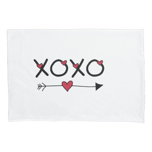 Housse D'oreillers XOXO Saint-Valentin (devant)