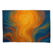Housse D'oreillers yellow and blue swirl sun energy abstract (devant)