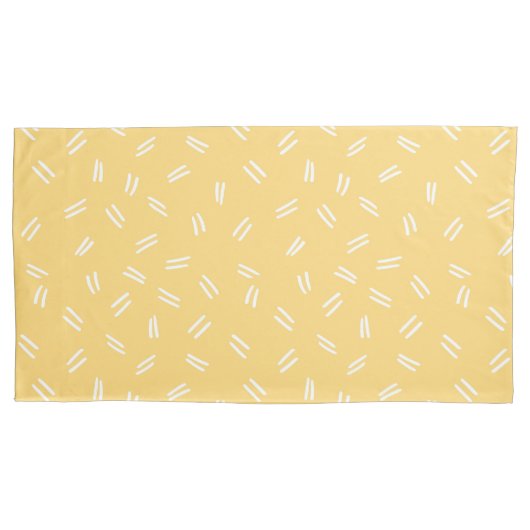 Housse D'oreillers Yellow Doodle Pattern Pair Of Pillowcases (devant-gauche)