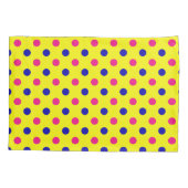 Housse D'oreillers Yellow Pink Blue Polka Dot Pattern (Dos)
