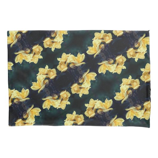 Housse D'oreillers Yellow Rose Trio Motif Abstrait (devant)