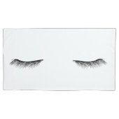 Housse D'oreillers Yeux noirs et blancs Asleep Mascara Lashes (devant)