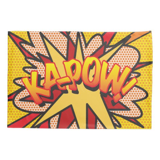 Housse D'oreillers ZAP KAPOW Fun Retro Combook Pop Art (Dos)