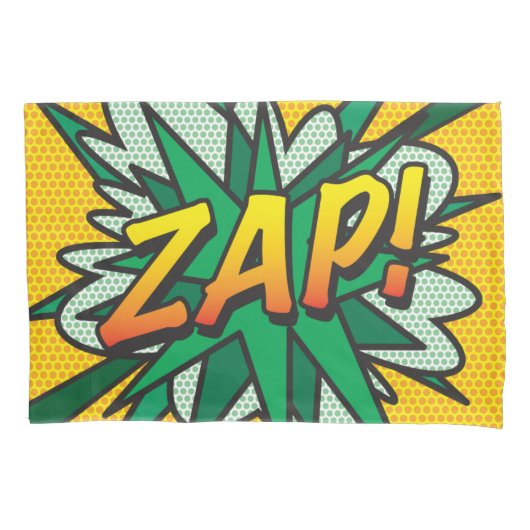 Housse D'oreillers ZAP KAPOW Fun Retro Combook Pop Art (devant)