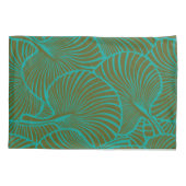 Housse D'oreillers Zebra Fan Palm Hawaiian Tropical Green Reversible (Dos)