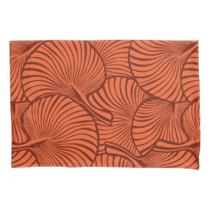Housse D'oreillers Zebra Fan Palm Hawaiian Tropical Orange Reversible
