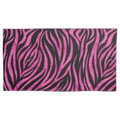 Housse D'oreillers Zebra Print Black Hot Pink (devant)