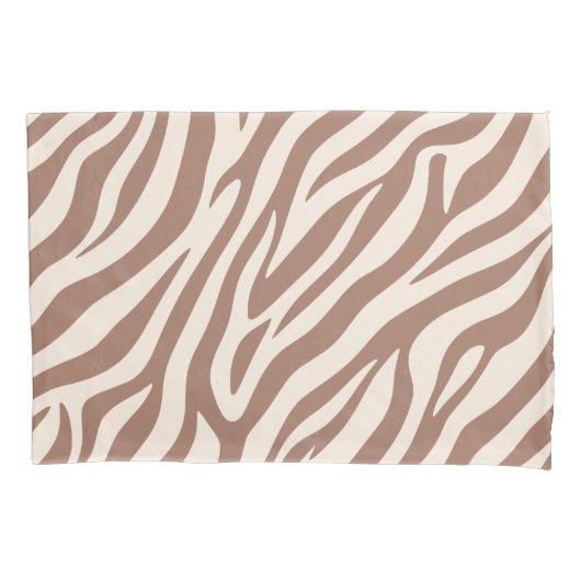 Housse D'oreillers Zebra Print-Mocha Mousse (devant)