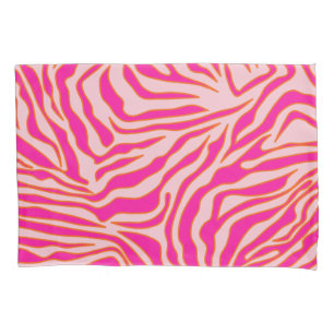 Housse D'oreillers Zebra Stripes Pink Orange Wild Animal Prince