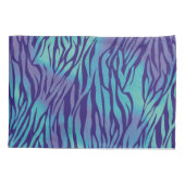 Housse D'oreillers Zèbre Bleu Aqua Et Violet (Dos)