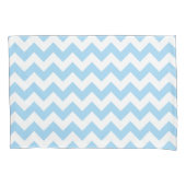 Housse D'oreillers Zigzag bleu, Chevron bleu, Motif géométrique (devant)