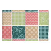 Housse D'oreillers Zigzag, Chevron, En vichy, Pois, Patchwork (Dos)