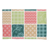 Housse D'oreillers Zigzag, Chevron, En vichy, Pois, Patchwork (devant)