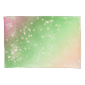 Housse D'oreillers Zodiac : Design d'espace rose et vert (devant-gauche)