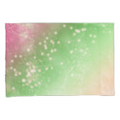 Housse D'oreillers Zodiac : Design d'espace rose et vert (devant-Droit)