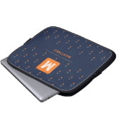 Housse élégante pour ordinateur portable bleu mari (Devant bas)