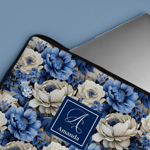 Housse élégante pour ordinateur portable Fleurs Bl