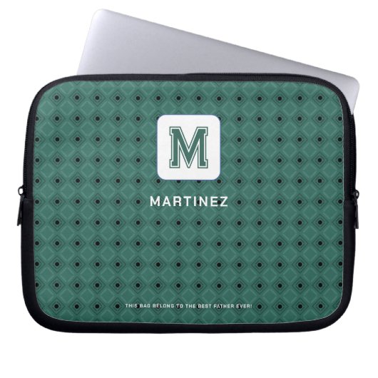 Housse élégante vert gris pour ordinateur portable (Devant)