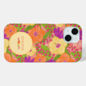 Housse Fleur Tropicale Personnalisée – Étui de tél (Verso (horizontal))