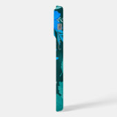 Housse iPhone Force Fleur Bleue (Côté gauche)