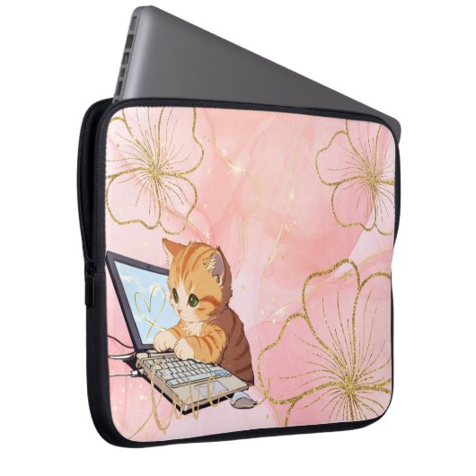 HOUSSE POUR ORDINATEUR PORTABLE 猫のラップトップケース (Devant droit)