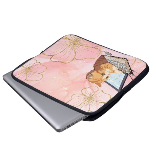 HOUSSE POUR ORDINATEUR PORTABLE 猫のラップトップケース (Devant bas)