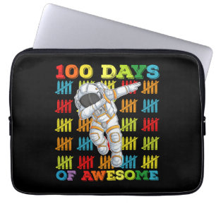 Housse Pour Ordinateur Portable 100 jours d'astronaute incroyable 100e jour d'écol